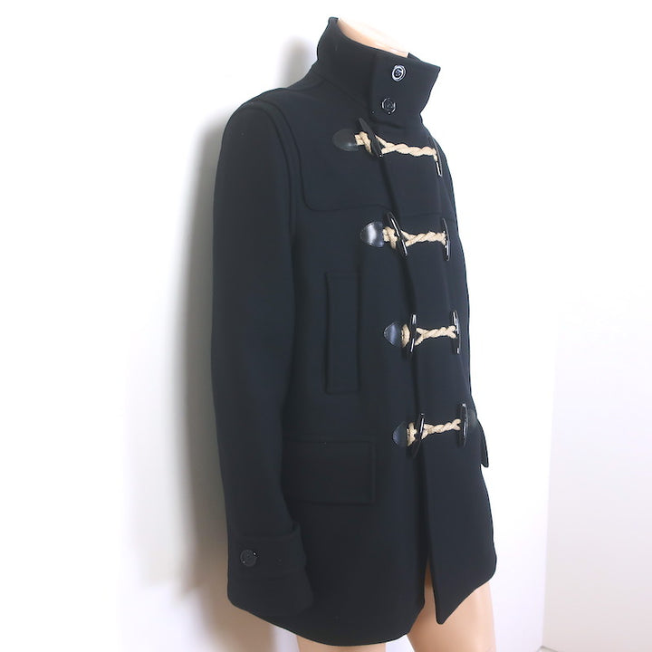 Burberry Prorsum Rope-Toggle Duffle Coat Black Wool Felt Size Extra Extra Large