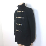 Burberry Prorsum Rope-Toggle Duffle Coat Black Wool Felt Size Extra Extra Large