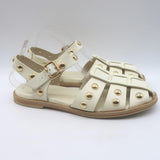 Freda Salvador Sera Fisherman Sandals Cream Leather Size 8