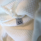 Moncler Zip Up Hoodie White Cotton & Nylon Size Extra Small Short Sleeve Jacket