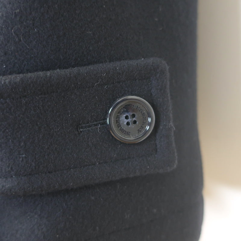 Burberry Prorsum Rope-Toggle Duffle Coat Black Wool Felt Size Extra Extra Large