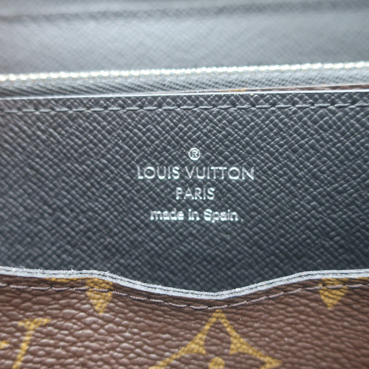 Louis Vuitton Macassar XL Zippy Wallet Brown Monogram Canvas Clutch