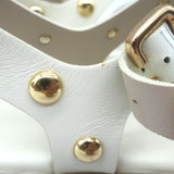 Freda Salvador Sera Fisherman Sandals Cream Leather Size 8