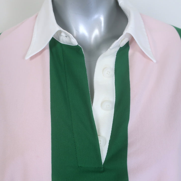 3.1 Phillip Lim Rugby Combo Lace-Trim Mini Dress Green/Blush Size Small NEW