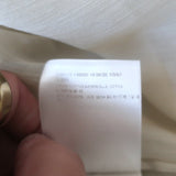 Gucci Half-Button Blouse Beige Semi-Sheer Cotton Size 40 Long Sleeve Tunic Top