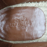 Hermes Trip Espadrilles Marron Teck Suede Size 42