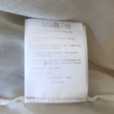 Gucci Half-Button Blouse Beige Semi-Sheer Cotton Size 40 Long Sleeve Tunic Top