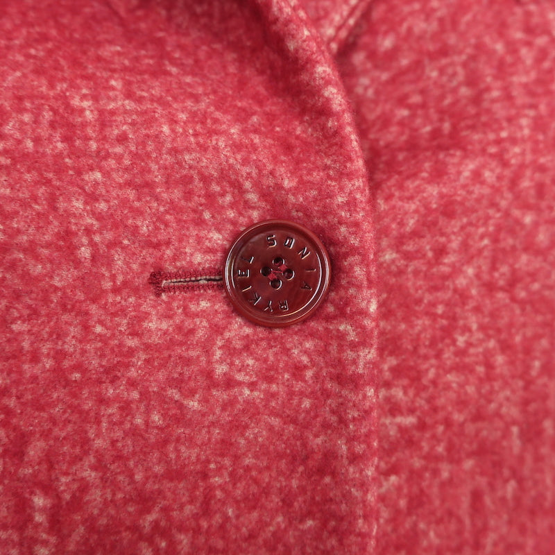 Sonia Rykiel Blazer Red Cotton-Wool Size 34 Three Button Jacket