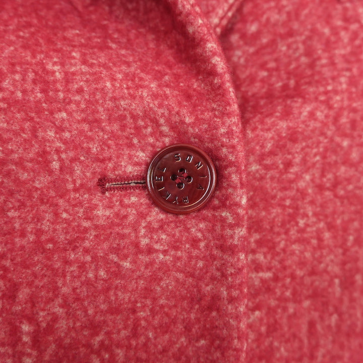 Sonia Rykiel Blazer Red Cotton-Wool Size 34 Three Button Jacket