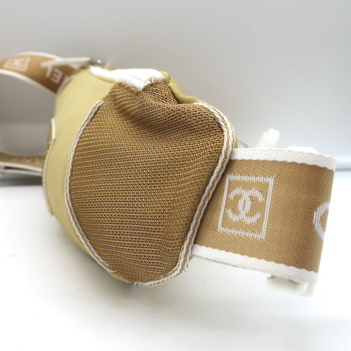 Chanel 2005 Sports Line CC Belt Bag Gold Fabric &amp; Mesh