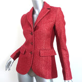 Sonia Rykiel Blazer Red Cotton-Wool Size 34 Three Button Jacket
