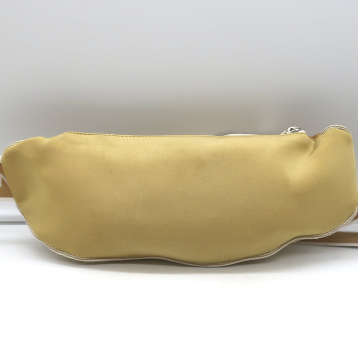 Chanel 2005 Sports Line CC Belt Bag Gold Fabric &amp; Mesh