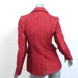Sonia Rykiel Blazer Red Cotton-Wool Size 34 Three Button Jacket