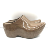 Balenciaga Technoclog Platform Mules Wood Printed Rubber Size 41