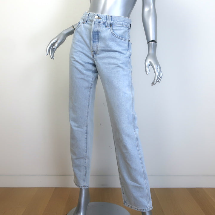 KHAITE Callum Straight Leg Jeans Shelburne Light Blue Denim Size 26
