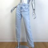 KHAITE Callum Straight Leg Jeans Shelburne Light Blue Denim Size 26