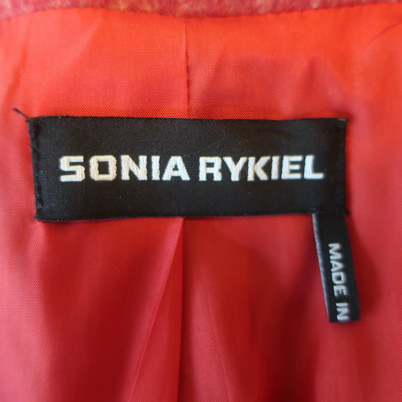 Sonia Rykiel Blazer Red Cotton-Wool Size 34 Three Button Jacket
