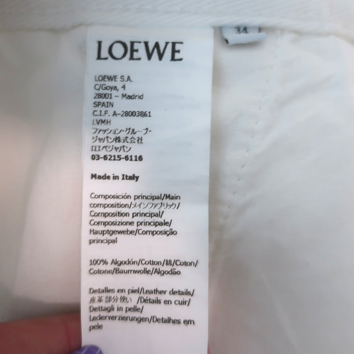 Loewe size 34 label, 100% cotton, made in Italy