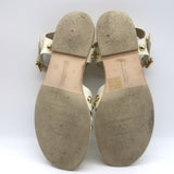 Freda Salvador Sera Fisherman Sandals Cream Leather Size 8