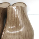 Balenciaga Technoclog Platform Mules Wood Printed Rubber Size 41