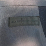 Alexander McQueen Shearling-Collar Peacoat Navy Wool-Cashmere Size 50