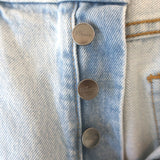 KHAITE Callum Straight Leg Jeans Shelburne Light Blue Denim Size 26