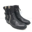 Giuseppe Zanotti Zipper Moto Boots Black Leather Size 39 Flat Ankle Boots