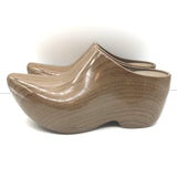 Balenciaga Technoclog Platform Mules Wood Printed Rubber Size 41