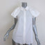 Carven Button Down Shirt White Cotton Size 38 Short Sleeve Blouse