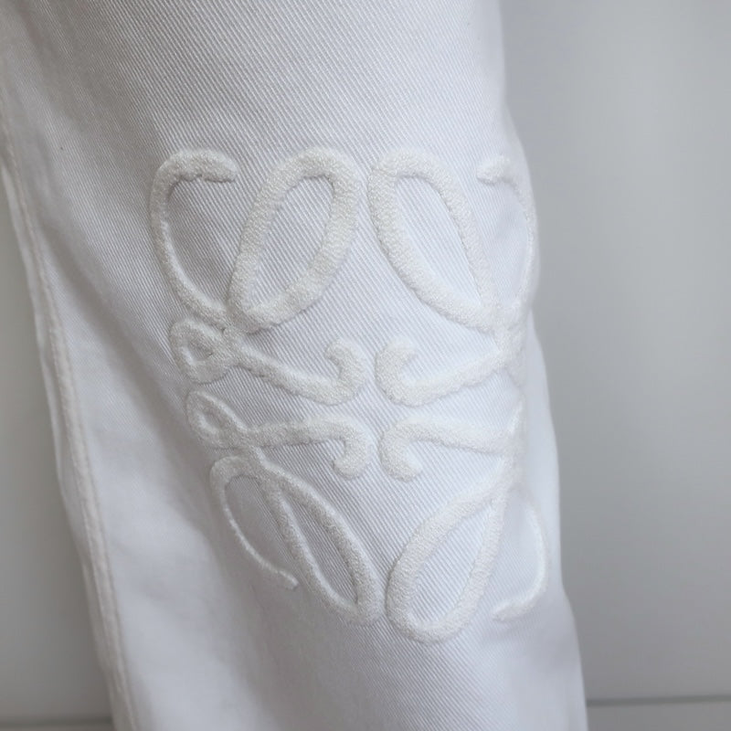 Loewe Sz 36, raised terry anagram embroidery close-up