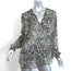 Nili Lotan Leopard Print Silk Blouse Size Medium Long Sleeve Top
