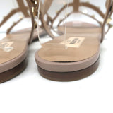 Valentino Rockstud Caged Ankle Strap Sandals Poudre Leather Size 39.5