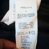 Sacai Luck Floral Lace Bomber Jacket Navy Cotton Size 1