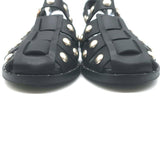 Freda Salvador Sera Fisherman Sandals Black Leather Size 7.5