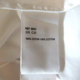 Carven Button Down Shirt White Cotton Size 38 Short Sleeve Blouse