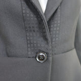 The Row Mixed Media Blazer Black Satin & Pique Size 4 One Button Jacket