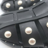 Freda Salvador Sera Fisherman Sandals Black Leather Size 7.5