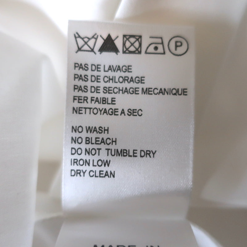 Carven Button Down Shirt White Cotton Size 38 Short Sleeve Blouse