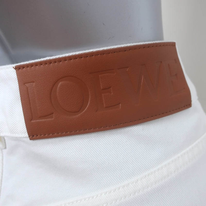 Loewe tan leather LOEWE waistband patch, Sz 36