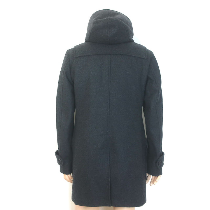 D&amp;G Dolce &amp; Gabbana Hooded Duffle Coat Charcoal Virgin Wool Felt Size 50