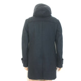 D&G Dolce & Gabbana Hooded Duffle Coat Charcoal Virgin Wool Felt Size 50