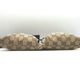 Gucci GG Monogram Canvas Double Pocket Belt Bag Brown