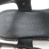 Freda Salvador Sera Fisherman Sandals Black Leather Size 7.5