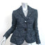 Sportmax Defile Tweed Jacket Navy Mohair-Blend Size US 2 Two Button Blazer