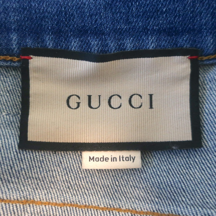 Gucci Horsebit-Embellished High Waist Skinny Jeans Blue Stretch Denim Size 29