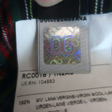 D&G Dolce & Gabbana Hooded Duffle Coat Charcoal Virgin Wool Felt Size 50