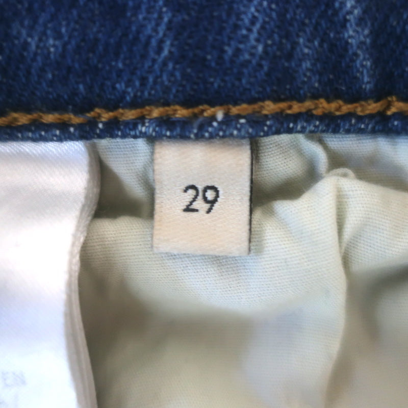 Gucci Horsebit-Embellished High Waist Skinny Jeans Blue Stretch Denim Size 29