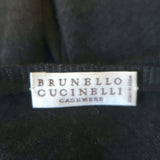 Brunello Cucinelli Monili-Trim Cashmere Sweater Charcoal Size Medium