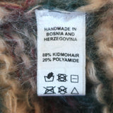 Les Tricots d'O Striped Cardigan Green/Light Pink Mohair-Blend One Size