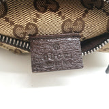 Gucci GG Monogram Canvas Double Pocket Belt Bag Brown
